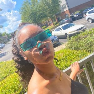 Teal blue sunglasses